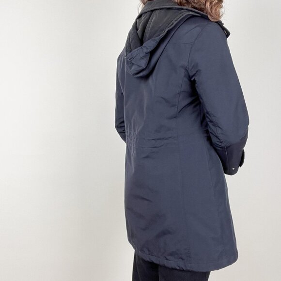 Vintage Swedish Winter Fall Parka Jacket Hooded Lightweight Barn Utility Coat - Picture 3 of 10